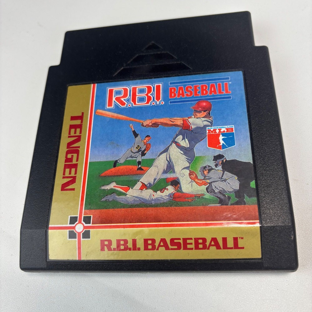 Tengen RBI Baseball NES Nintendo Black Cartridge Vintage Sports Video Game